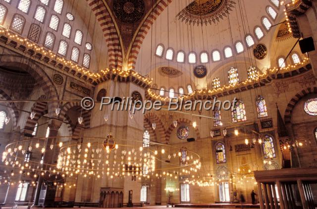 turquie istanbul 11.JPG - Intérieur de la Mosquée de Soliman le MagnifiqueIstanbul, Turquie